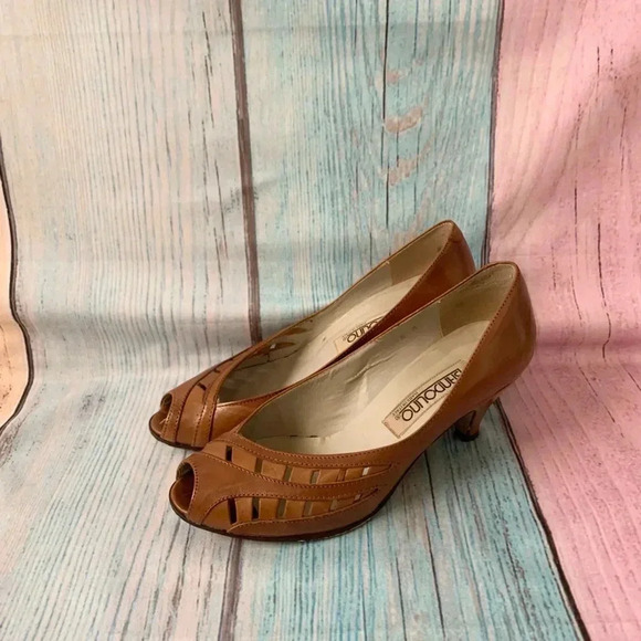 Bandolino vintage open toe pumps with small heel - Picture 4 of 12